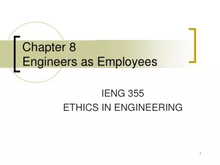 Chapter 8  Engineers as Employees
