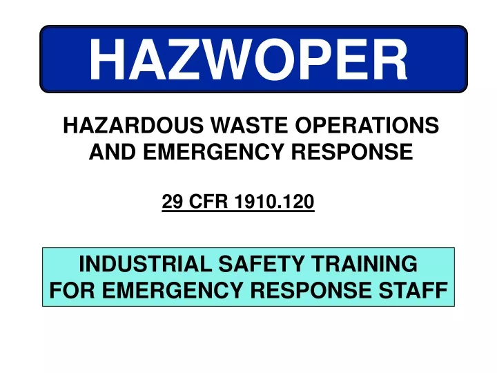 hazwoper