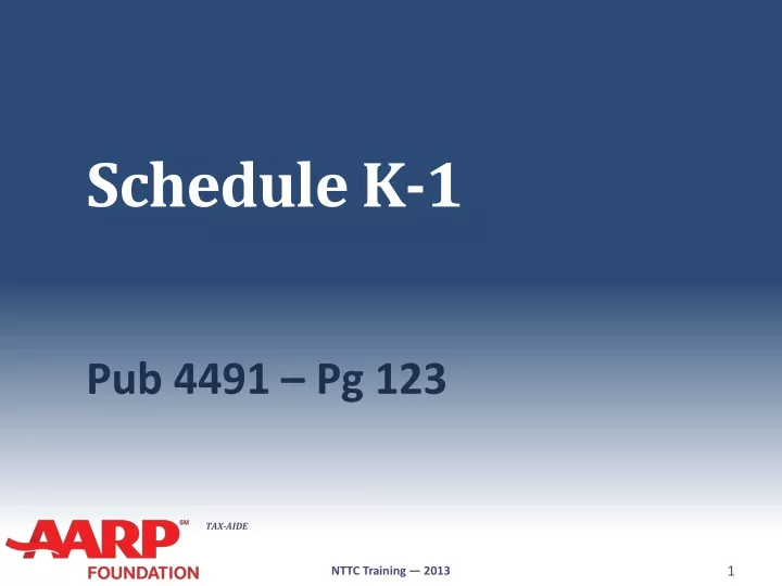 schedule k 1