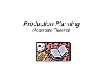 Production Planning (Aggregate Planning)