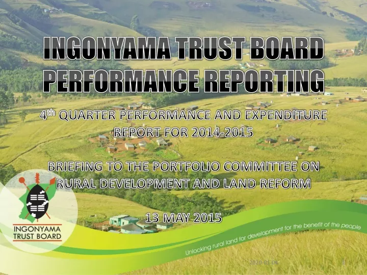 ingonyama trust board performance reporting