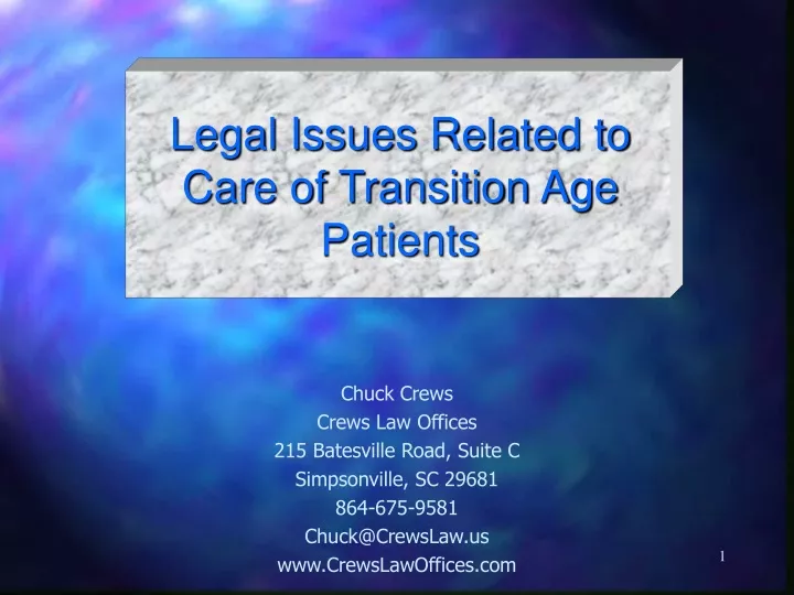 legal issues related to care of transition