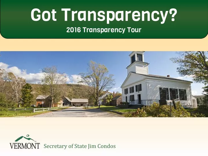 got transparency 2016 transparency tour