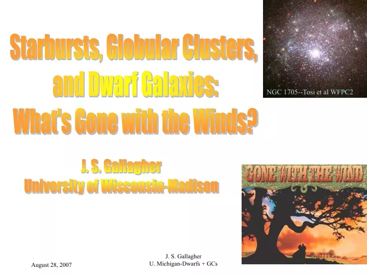 starbursts globular clusters and dwarf galaxies