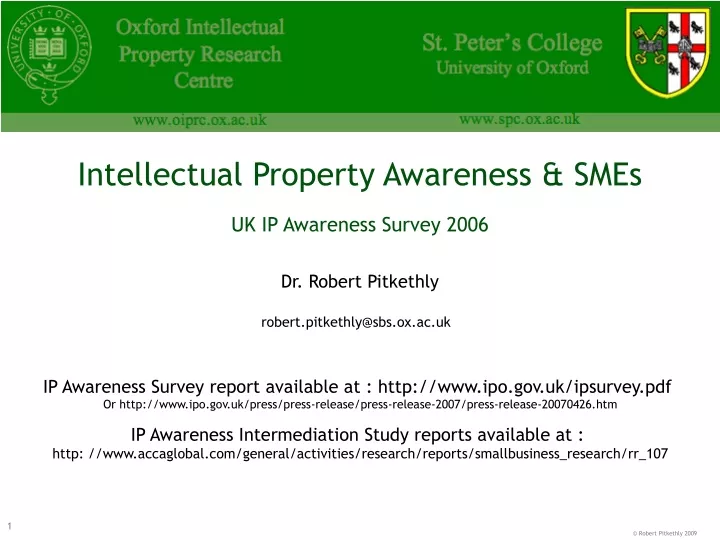 intellectual property awareness smes