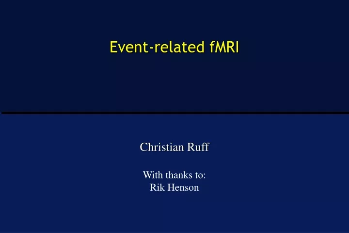event related fmri