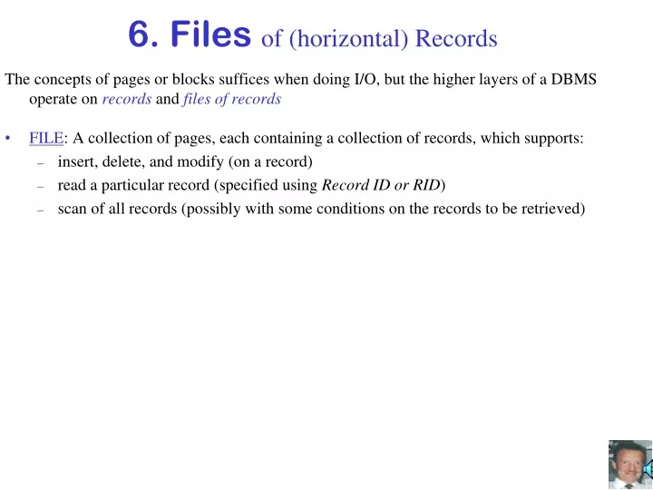 6 files of horizontal records