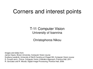 Corners and interest points