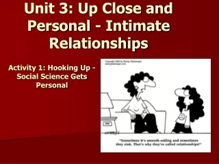 Unit 3: Up Close and Personal - Intimate Relationships