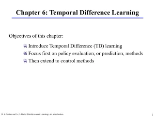 Chapter 6: Temporal Difference Learning