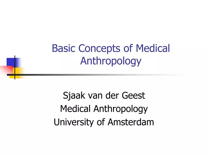 basic concepts of medical anthropology