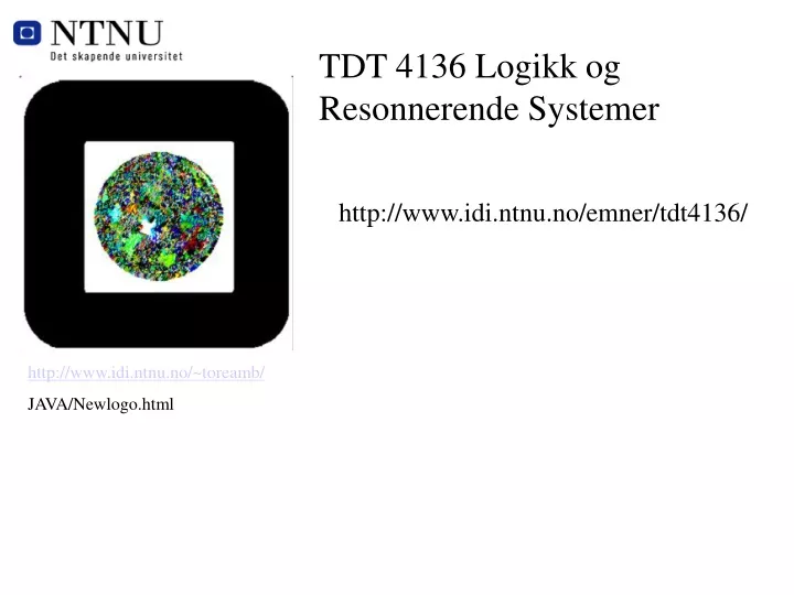 tdt 4136 logikk og resonnerende systemer