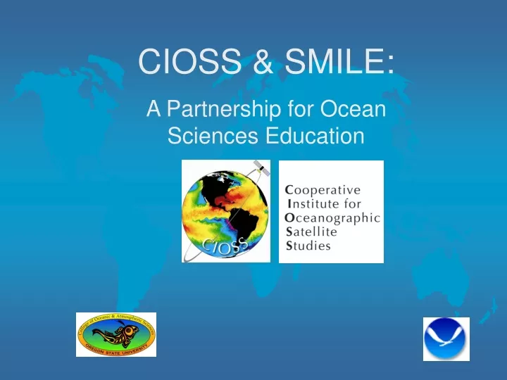 cioss smile a partnership for ocean sciences