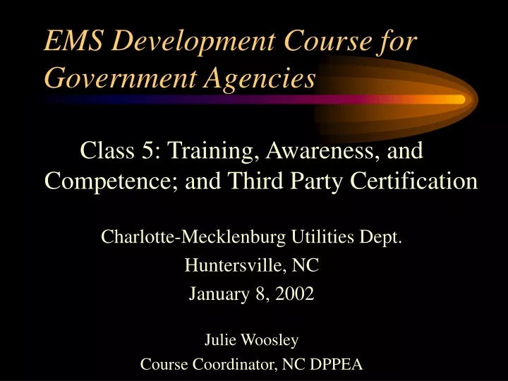ems development course for government agencies