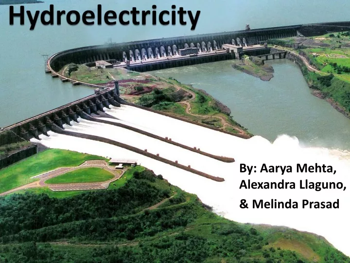 hydroelectricity