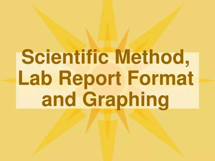 scientific method lab report format and graphing