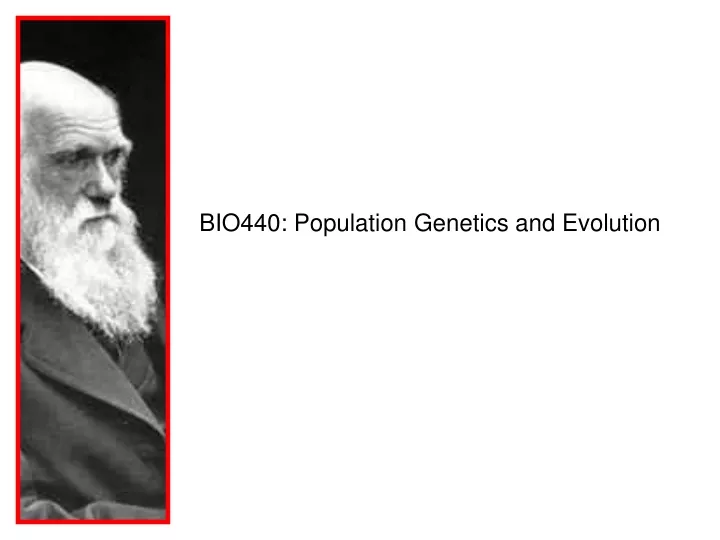 bio440 population genetics and evolution
