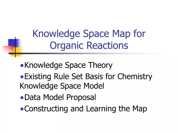 knowledge space map for organic reactions