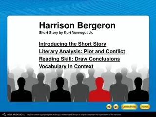 Harrison Bergeron Short Story by Kurt Vonnegut Jr.