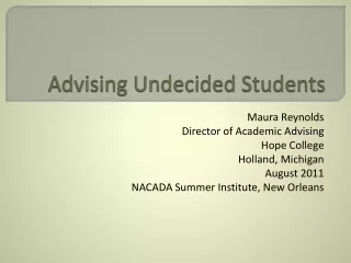 Advising  Undecided Students