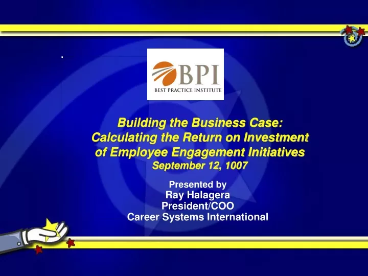 building the business case calculating the return