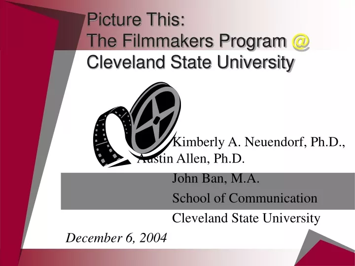 picture this the filmmakers program @ cleveland state university
