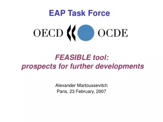 FEASIBLE tool:  prospects for further developments