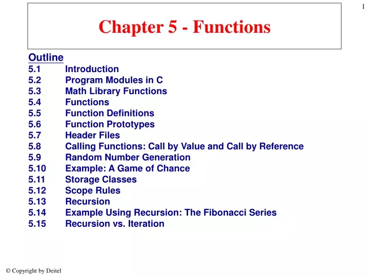 chapter 5 functions