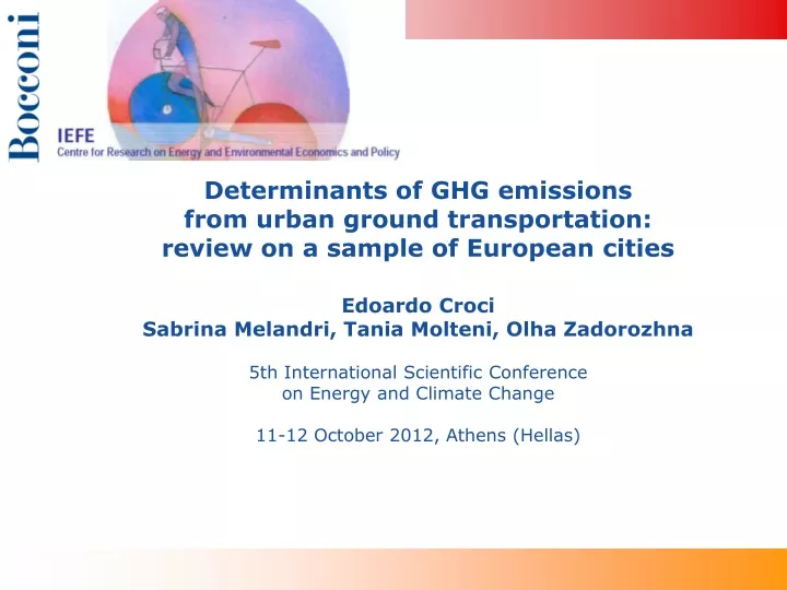 determinants of ghg emissions from urban ground