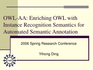 OWL-AA: Enriching OWL with Instance Recognition Semantics for Automated Semantic Annotation