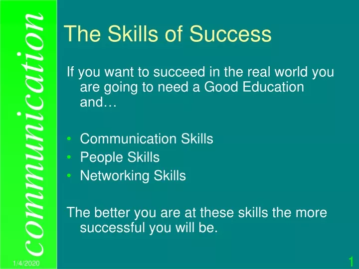 the skills of success