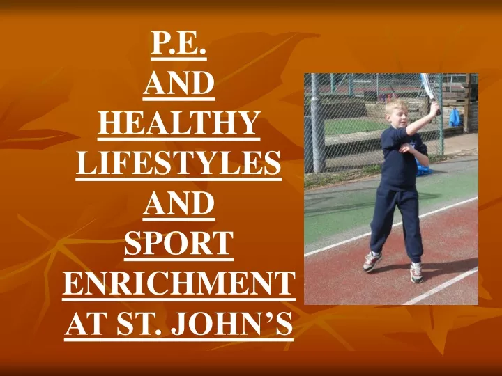 p e and healthy lifestyles and sport enrichment