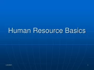 Human Resource Basics