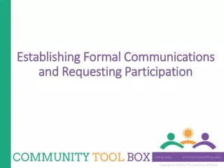 Establishing Formal Communications and Requesting Participation