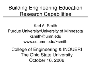 Building Engineering Education Research Capabilities