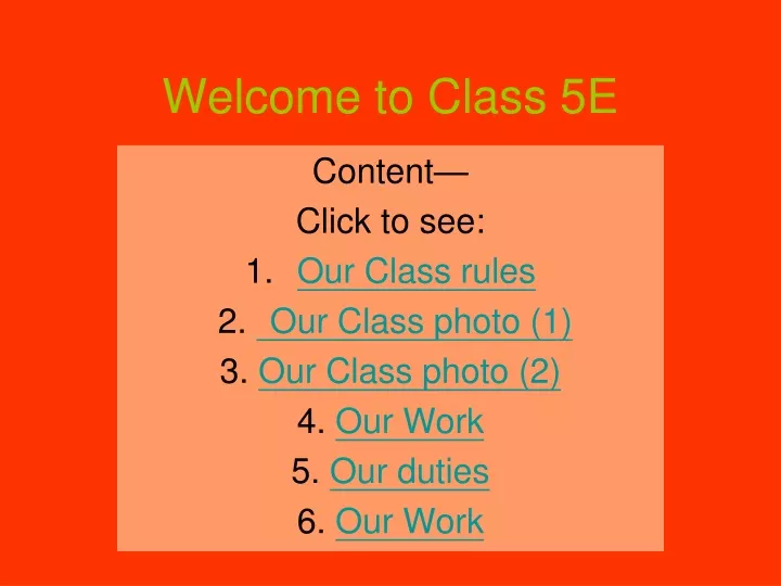 welcome to class 5e