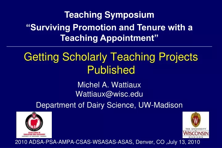 getting scholarly teaching projects published