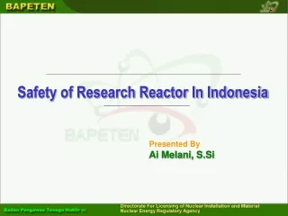 Safety of Research Reactor In Indonesia