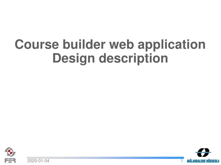 course builder web application design description