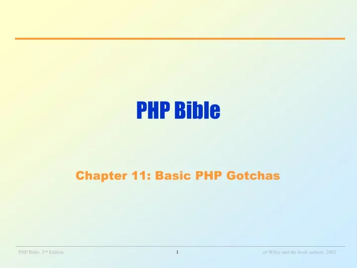 php bible