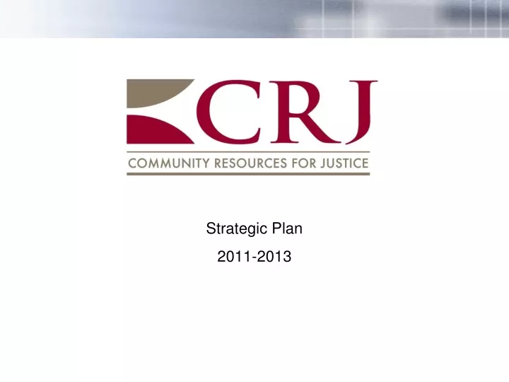 strategic plan 2011 2013