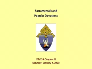 Sacramentals  and  Popular Devotions