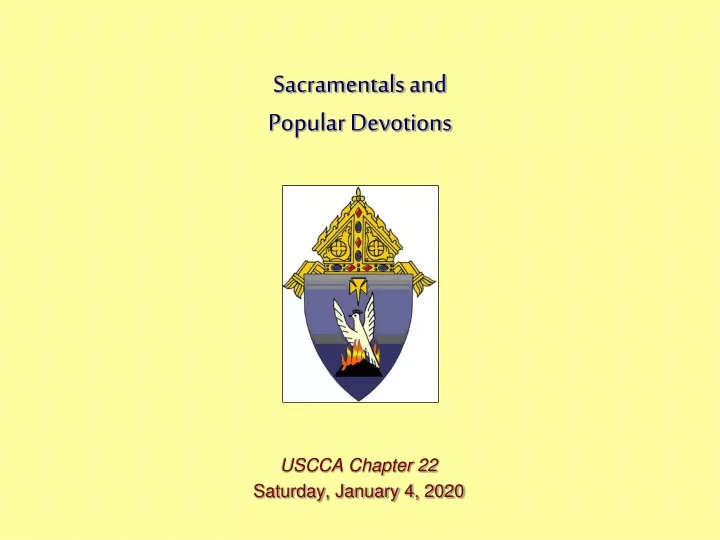 sacramentals and popular devotions