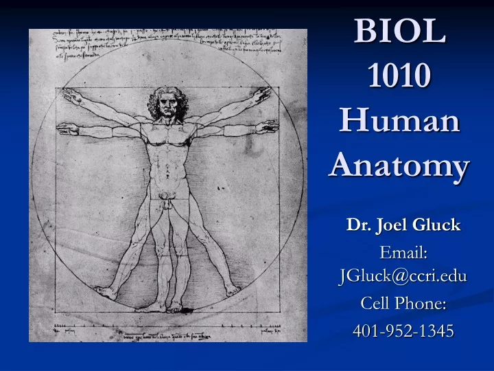 biol 1010 human anatomy