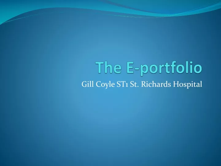 the e portfolio