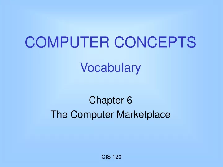 computer concepts vocabulary