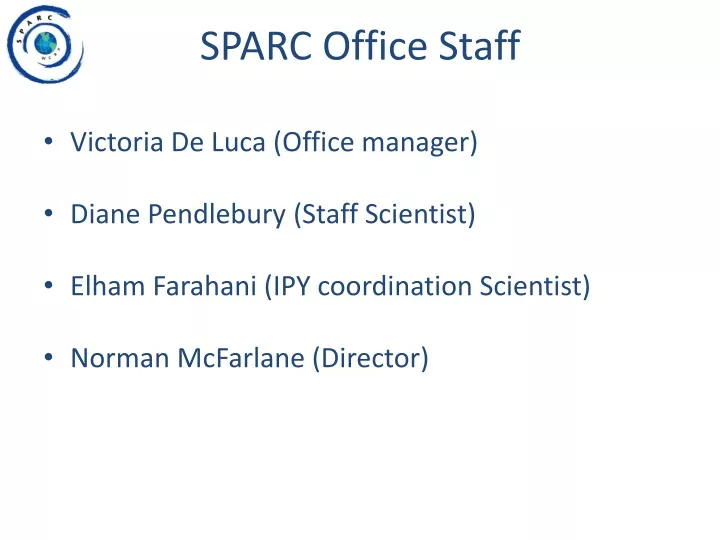 sparc office staff