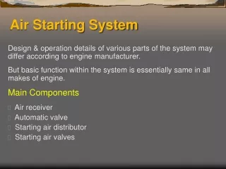 Air Starting System