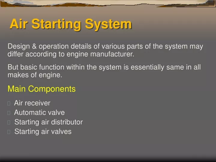 air starting system