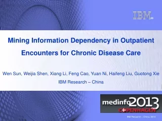Mining Information Dependency in Outpatient Encounters for Chronic Disease Care